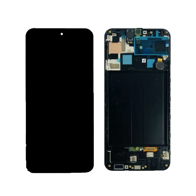 Pantalla completa para Samsung A507(A50S 2019) Con Marco Negro (Original Service Pack)