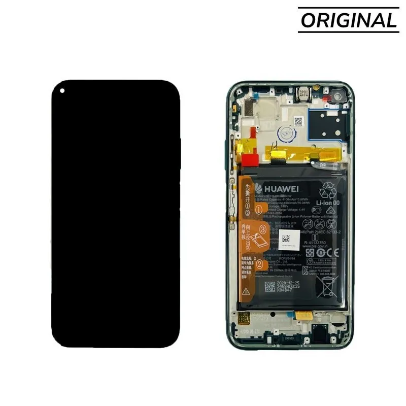 Pantalla completa para Huawei P40 Lite (2020) JNY-L21A Con Marco Verde (Original Service Pack)
