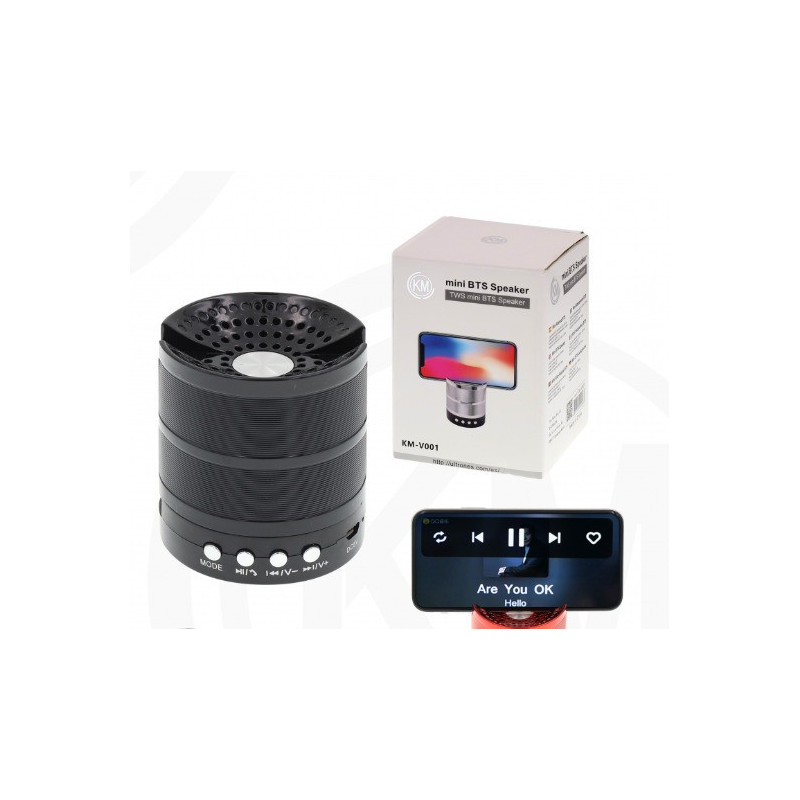 ALTAVOCES BLUETOOTH Negro [KM-V001]