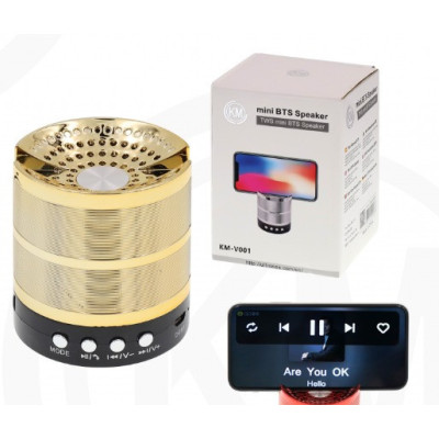 ALTAVOCES BLUETOOTH Dorado [KM-V001]