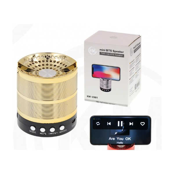 ALTAVOCES BLUETOOTH Dorado [KM-V001]