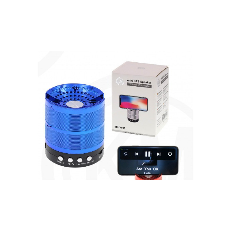 ALTAVOCES BLUETOOTH Azul [KM-V001]