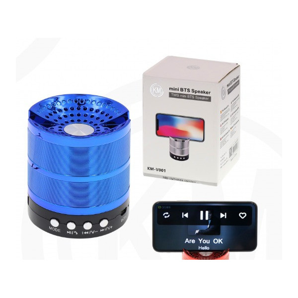 ALTAVOCES BLUETOOTH Azul [KM-V001]