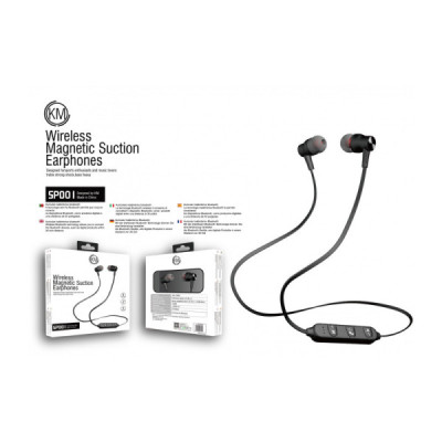 KM-SP001 AURICULARES BLUETOOTH DEPORTIVOS [NEGRO]