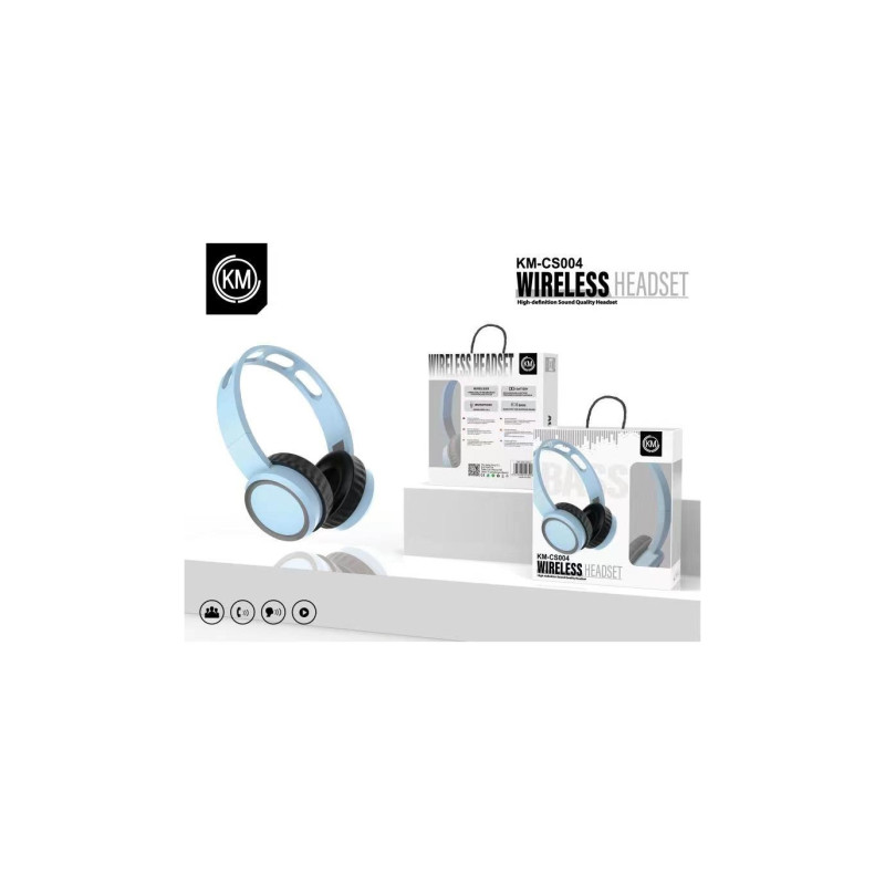 KM-CS004 AURICULARES BLUETOOTH DIADEMAS [AZUL]