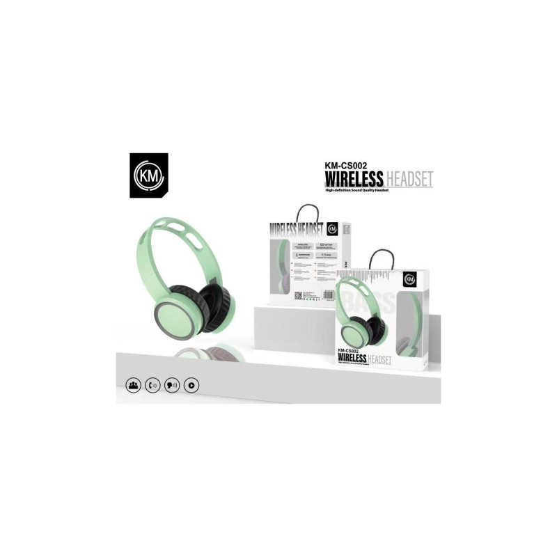 KM-CS002 AURICULARES BLUETOOTH DIADEMAS [VERDE]