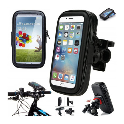 Soporte Para Bici Y Moto Con Bolsa Impermeable 5.5"