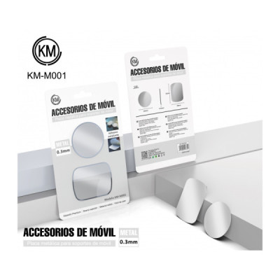 KM-M001 PLACA METAL PARA SOPORTE MAGNETICO [PLATA]