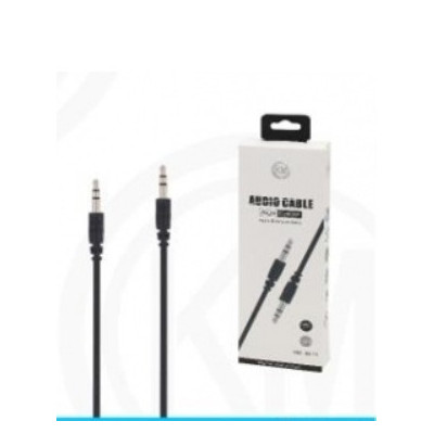 KM-8414 CABLE AUDIO JACK 3.5MM 3PIN MACHO A MACHO 1M [NEGRO]
