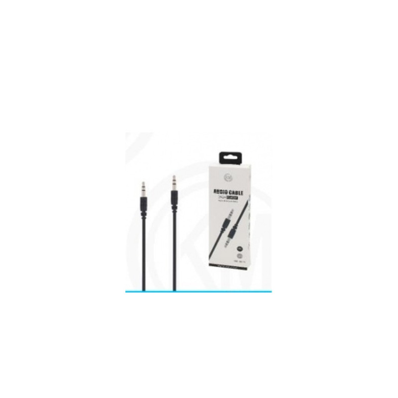 KM-8414 CABLE AUDIO JACK 3.5MM 3PIN MACHO A MACHO 1M [NEGRO]
