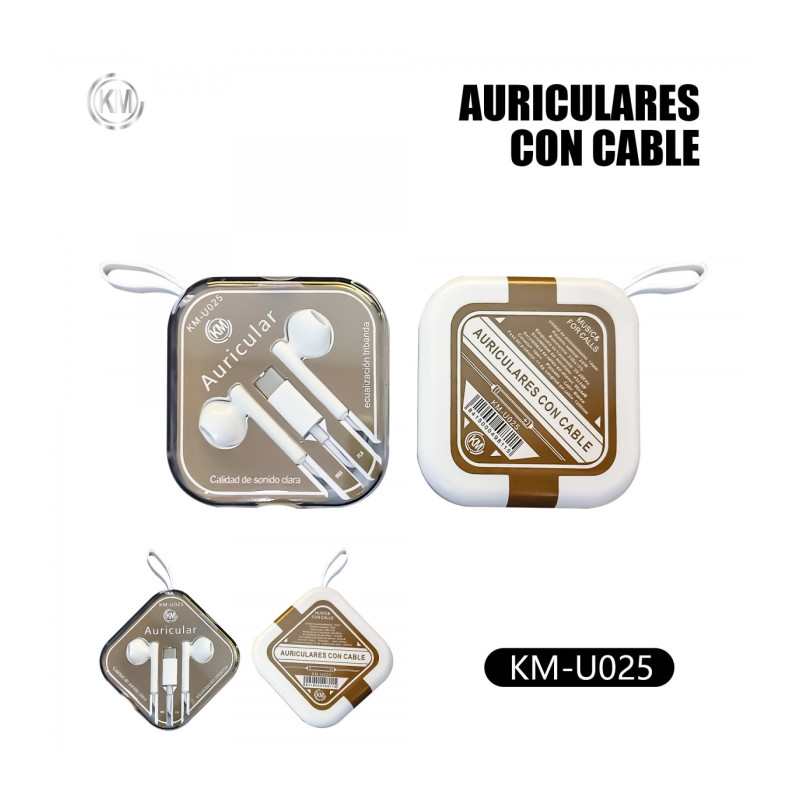 KM-U025 AURICULARES CABLE TYPE-C