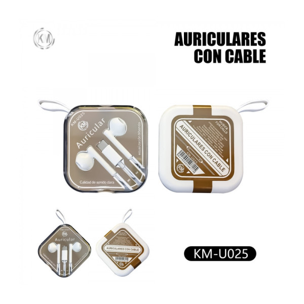 KM-U025 AURICULARES CABLE TYPE-C