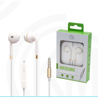KM-U009 AURICULARES CABLE JACK 3.5MM Dorado