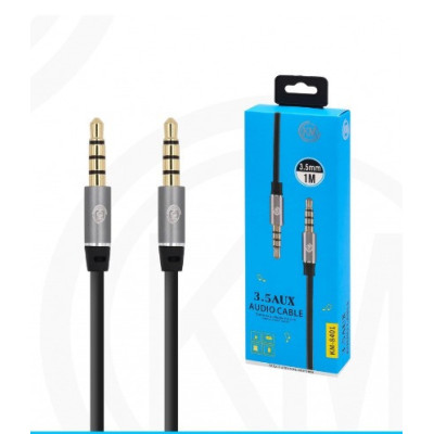 KM-8401 CABLE AUDIO JACK 3.5MM 4PIN MACHO A MACHO 1M