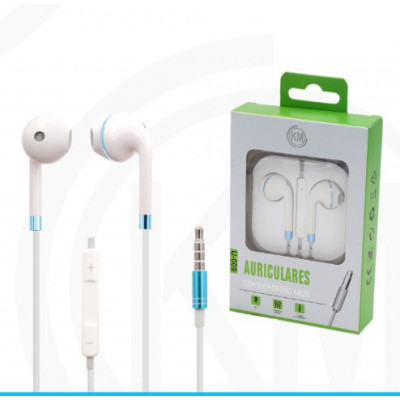 KM-U009 AURICULARES CABLE JACK 3.5MM Azul