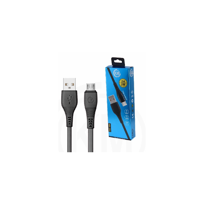 KM-202 CABLE MICRO-USB 2M [NEGRO]