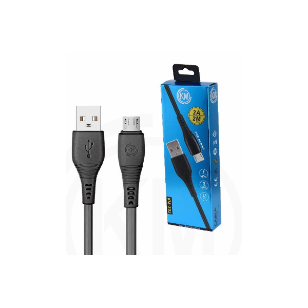 KM-202 CABLE MICRO-USB 2M [NEGRO]