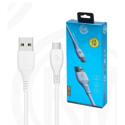 KM-103 CABLE MICRO-USB 3M [BLANCO]
