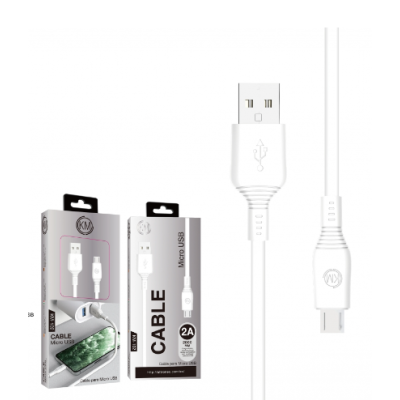 KM-102 CABLE MICRO-USB 2M [BLANCO]