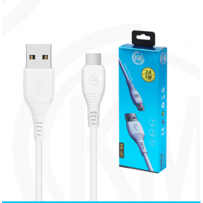 KM-101 CABLE MICRO-USB 1M [BLANCO]