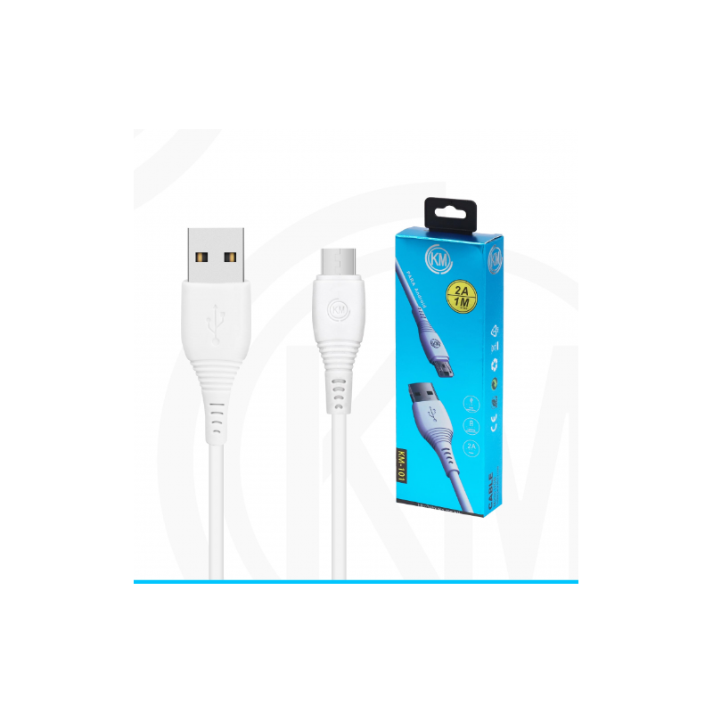 KM-101 CABLE MICRO-USB 1M [BLANCO]
