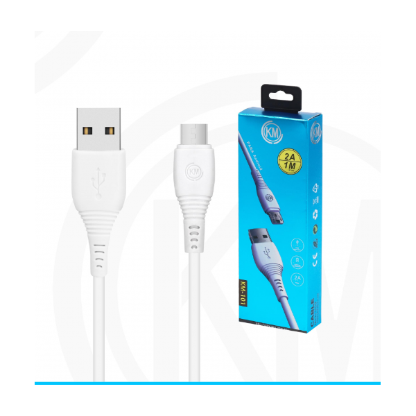 KM-101 CABLE MICRO-USB 1M [BLANCO]