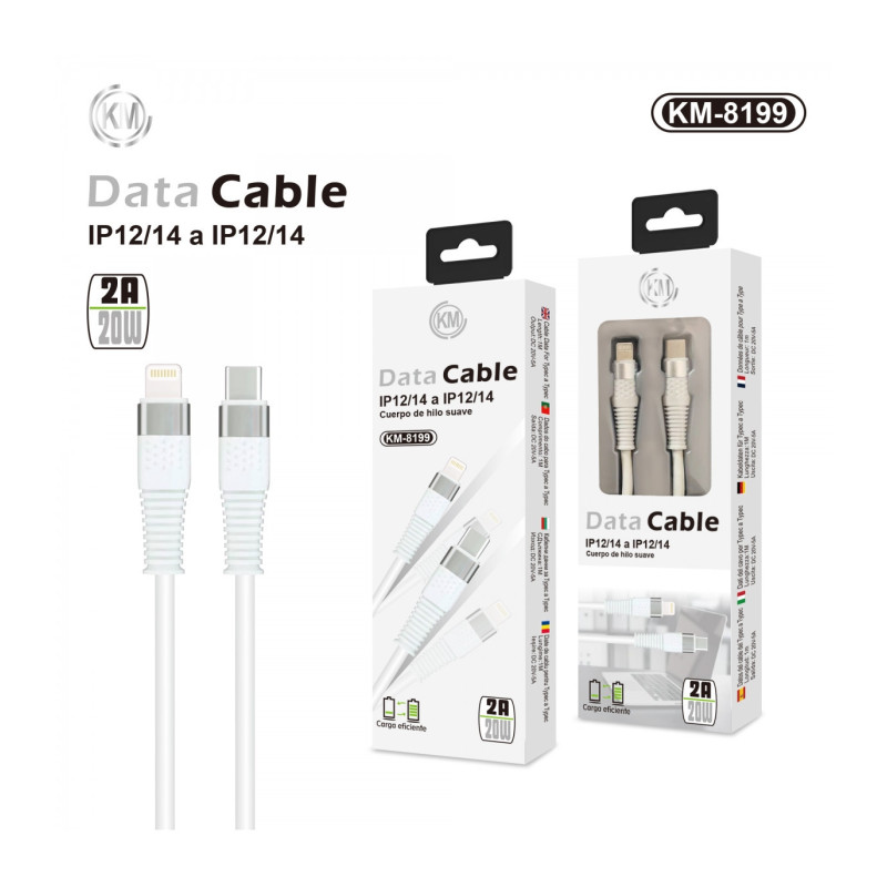 KM-8199 CABLE TYPE-C A LIGHTNING