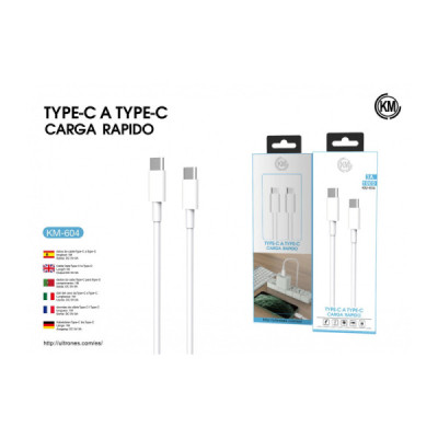 KM-604 CABLE TYPE-C A TYPE-C 3A
