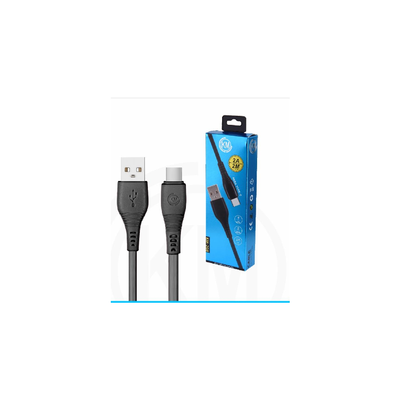 KM-208 CABLE TYPE-C 2M [NEGRO]