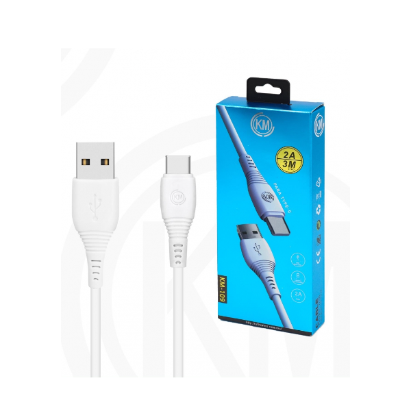 KM-109 CABLE TYPE-C 3M [BLANCO]