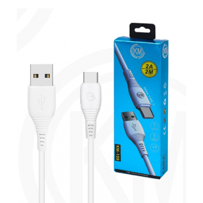 KM-108 CABLE TYPE-C 2M [BLANCO]