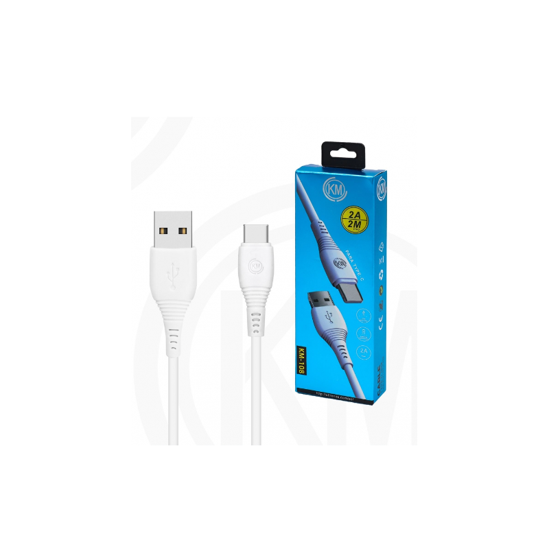 KM-108 CABLE TYPE-C 2M [BLANCO]