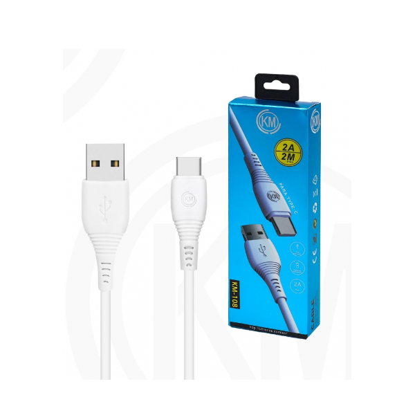 KM-108 CABLE TYPE-C 2M [BLANCO]