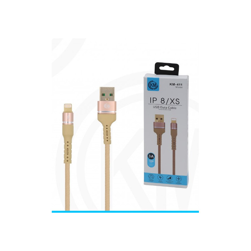 KM-411 CABLE LIGHTNING ALUMINIO TRENZADO [DORADO]