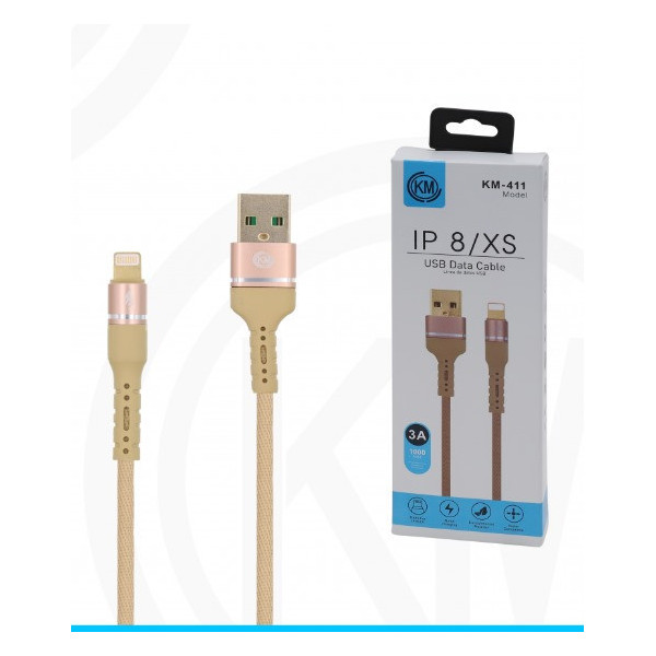 KM-411 CABLE LIGHTNING ALUMINIO TRENZADO [DORADO]