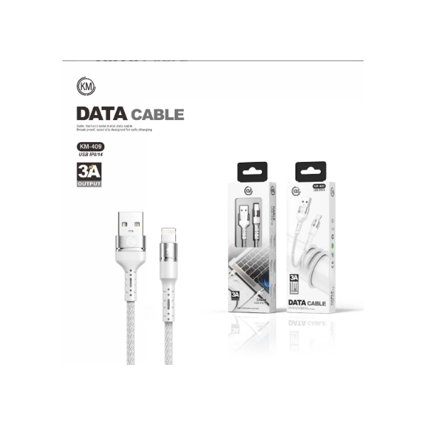 KM-409 CABLE LIGHTNING ALUMINIO TRENZADO [BLANCO]