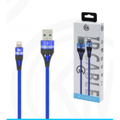 KM-254 CABLE LIGHTNING TRENZADO 3A [AZUL]