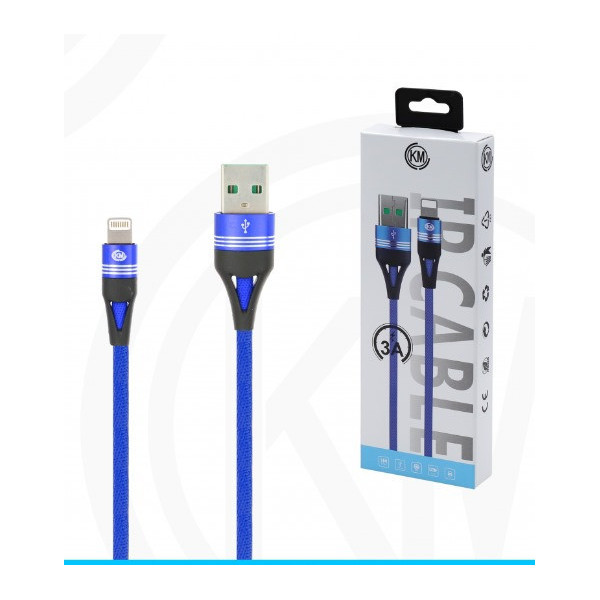KM-254 CABLE LIGHTNING TRENZADO 3A [AZUL]