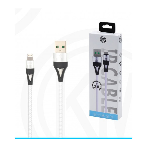 KM-252 CABLE LIGHTNING TRENZADO 3A [BLANCO]