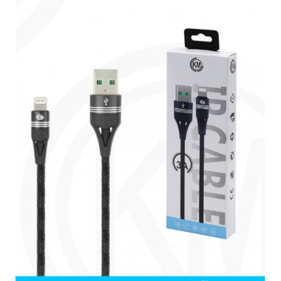 KM-251 CABLE LIGHTNING TRENZADO 3A [NEGRO]