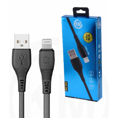 KM-206 CABLE LIGHTNING 3M [NEGRO]