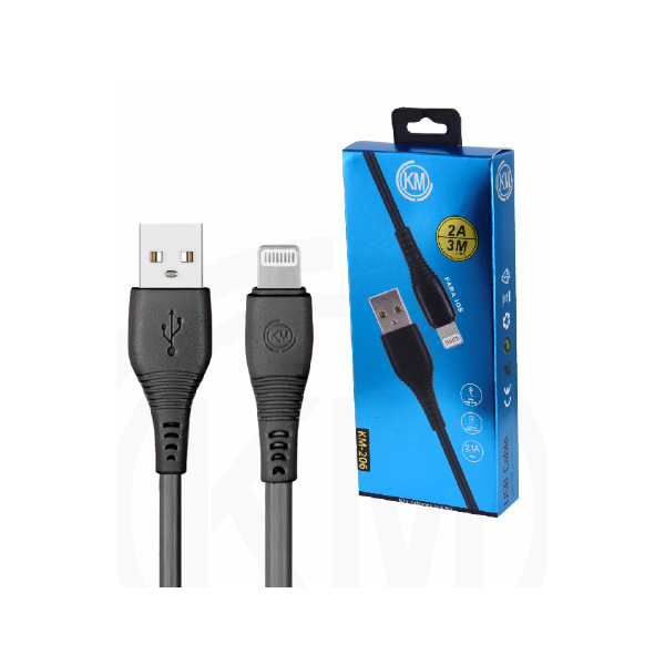 KM-206 CABLE LIGHTNING 3M [NEGRO]