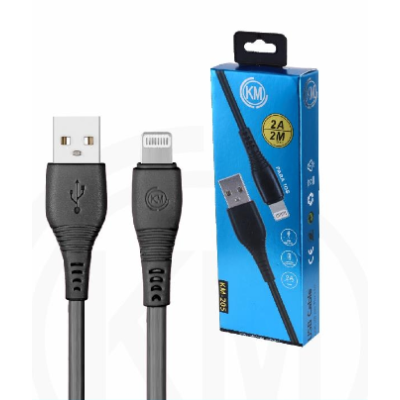 KM-205 CABLE LIGHTNING 2M [NEGRO]