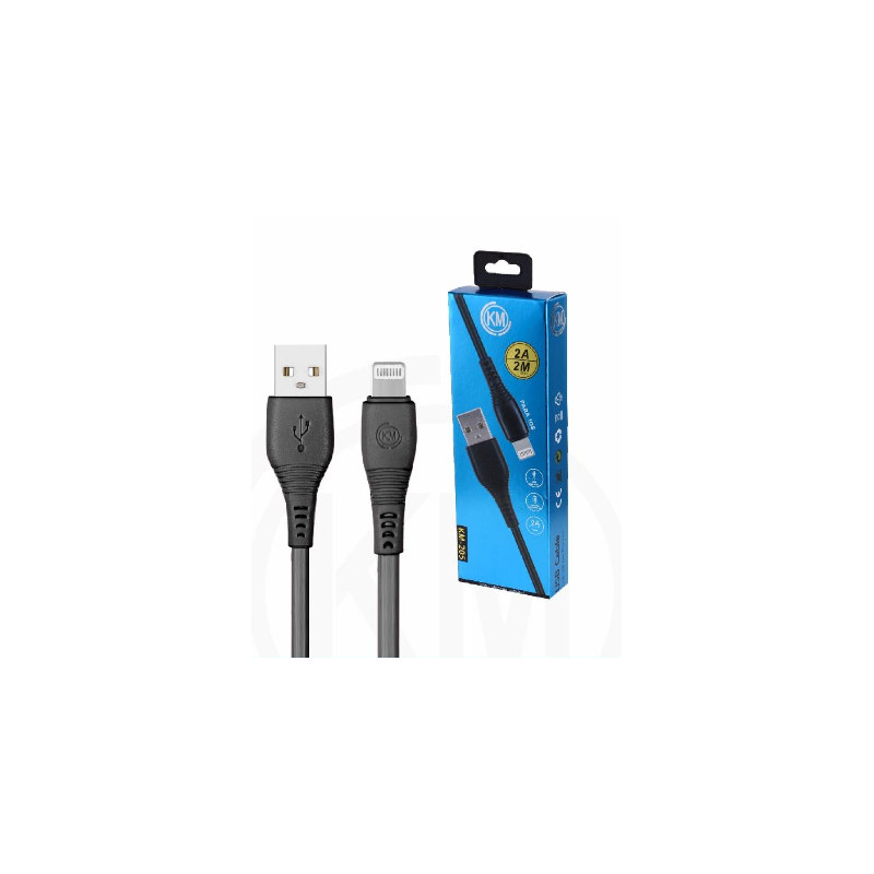 KM-205 CABLE LIGHTNING 2M [NEGRO]