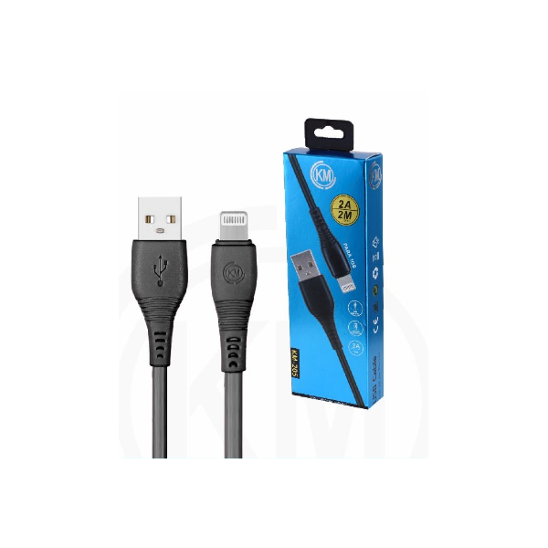 KM-205 CABLE LIGHTNING 2M [NEGRO]