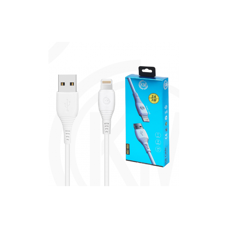 KM-106 CABLE LIGHTNING 3M [BLANCO]
