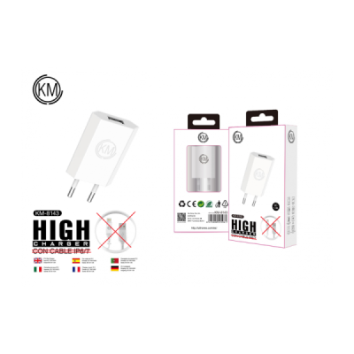 KM-8143 CARGADOR PARED 1A SIN CABLE