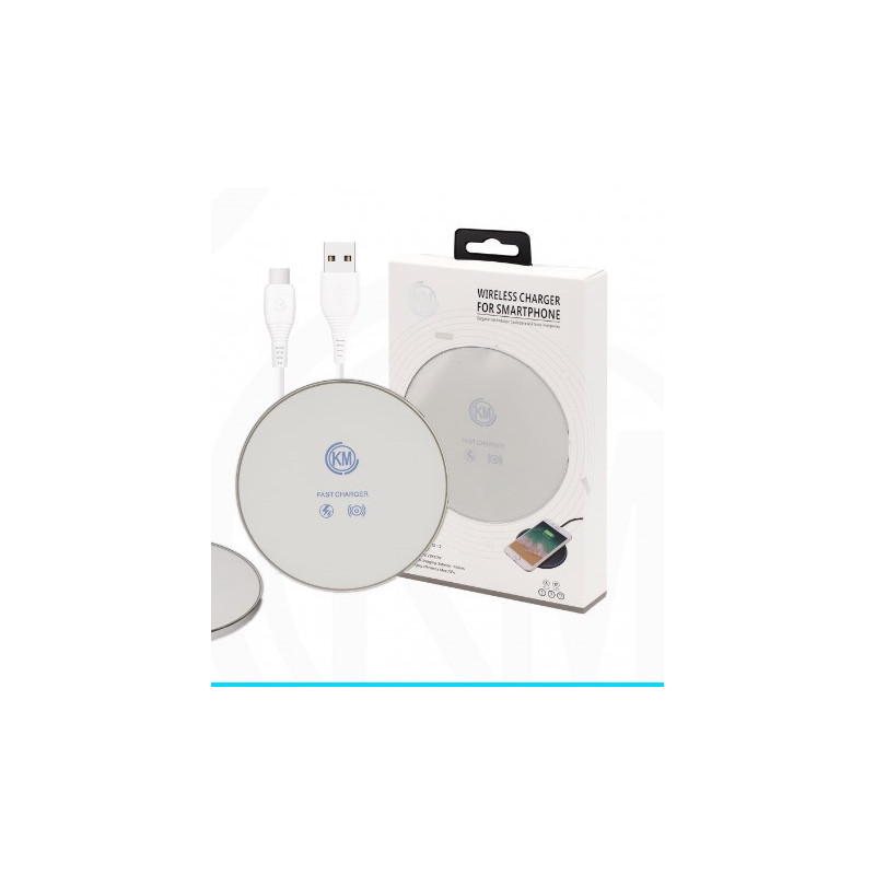 CARGADOR INALAMBRICO 15W [BLANCO] KM-W001
