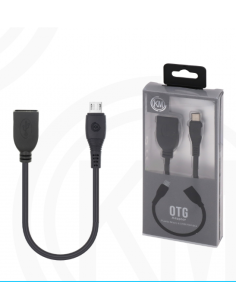ADAPTADOR CABLE MICRO-USB MACHO A HEMBRA USB [KM-OT01]