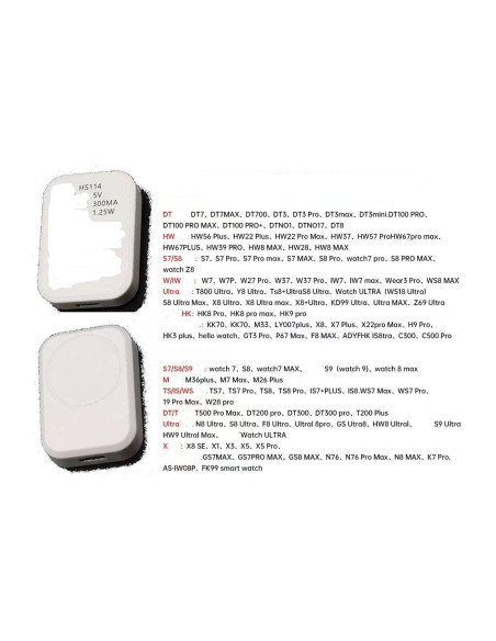 Cargador Inalambrico universal para Smart Watch